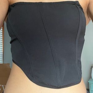 Asymmetrical corset top